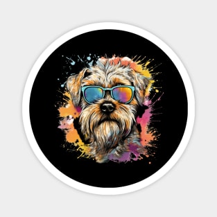 Soft-coated Wheaten Terrier with a splash of color Magnet